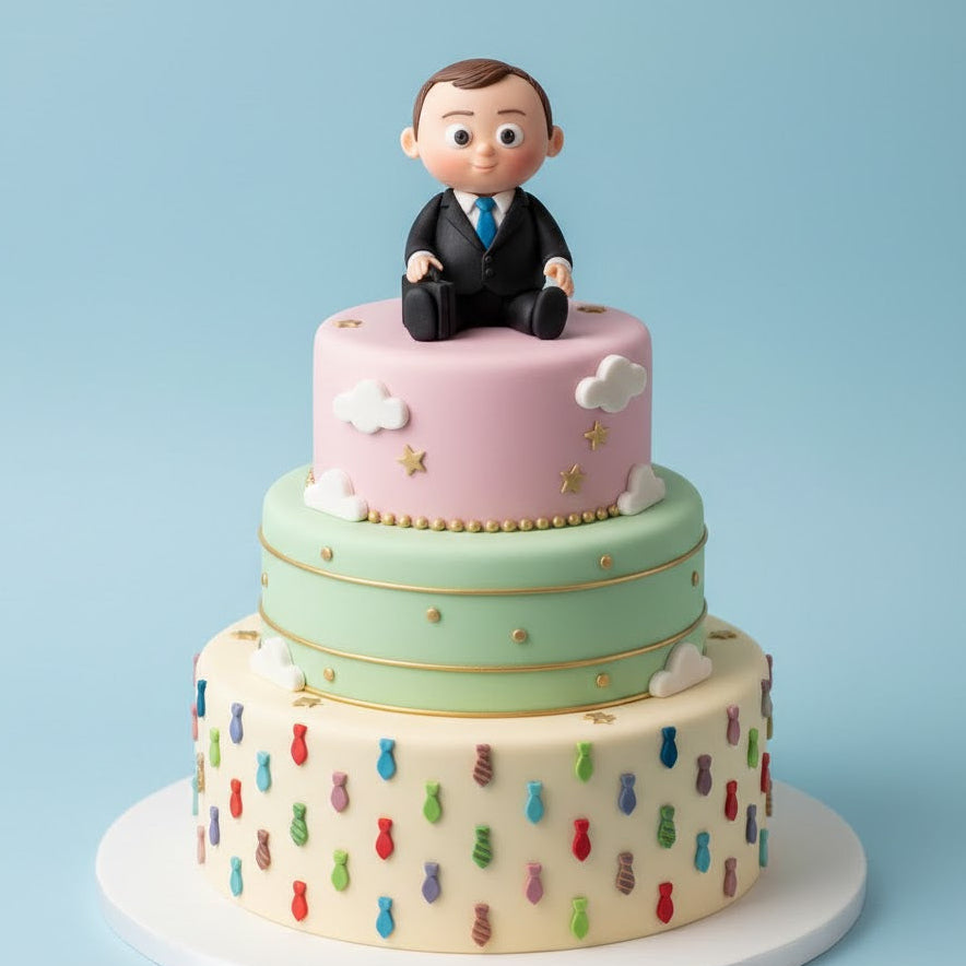 Baby with Tie Cake