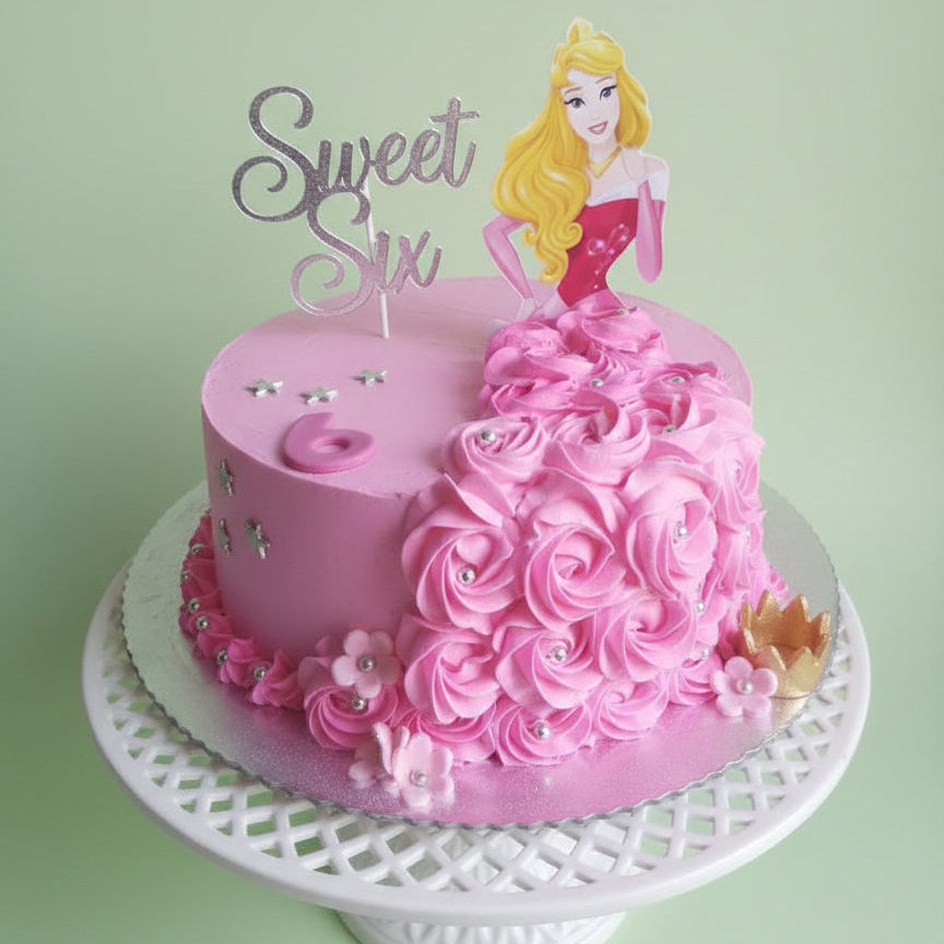 Sweet Barbie Rose Ruffle Cake