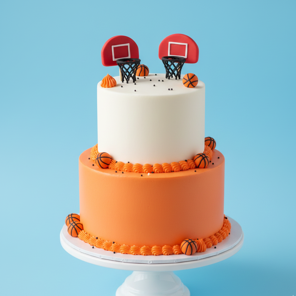 Basketball Ears Theme Cake