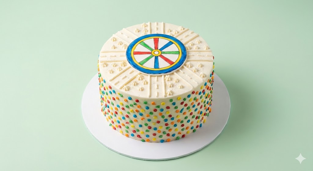 Bright Wheels Birthday Cake