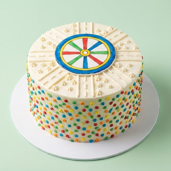 Bright Wheels Birthday Cake