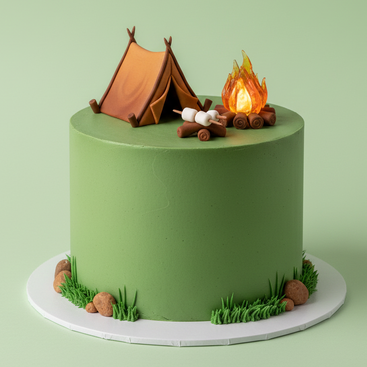 Camping Tent Cake