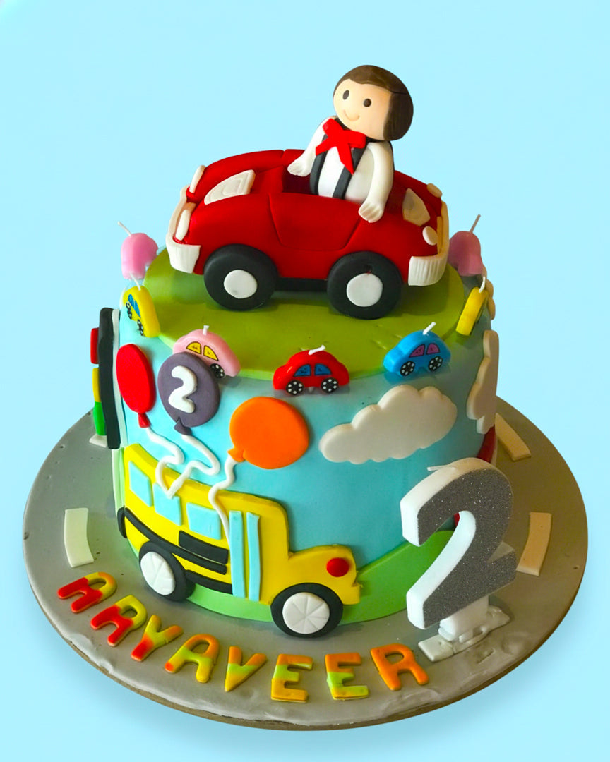Car City Fun Birthday Cake