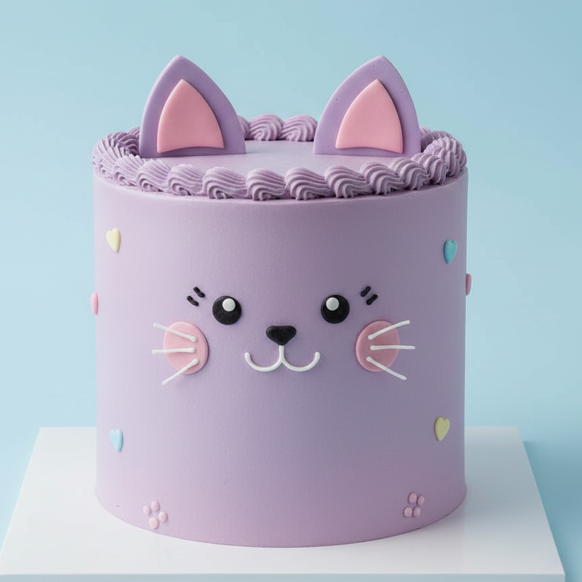 Cat Face Cute Cake