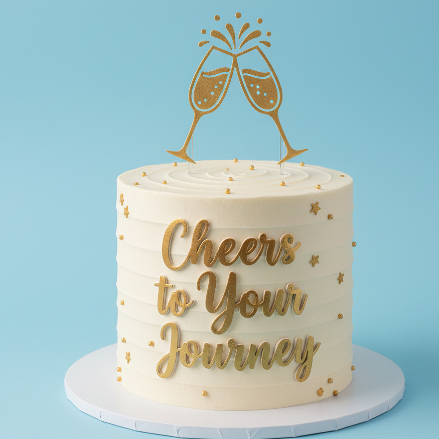 Cheers to Your Journey Cake