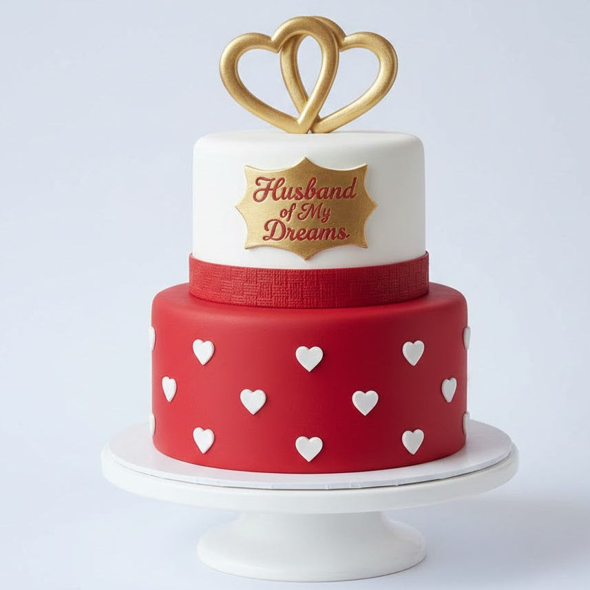 Classic Red Love Husband Cake