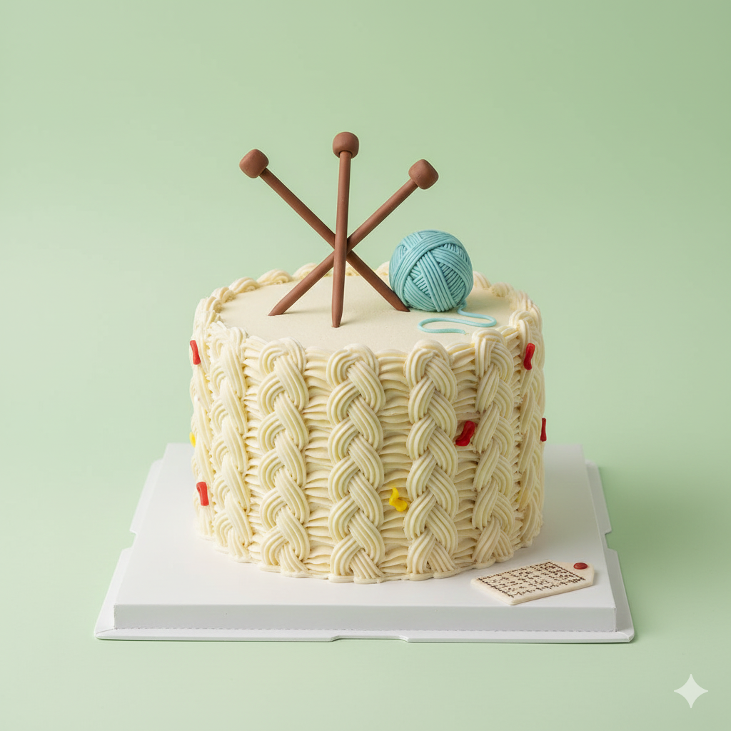 Crochet Knitting Cake