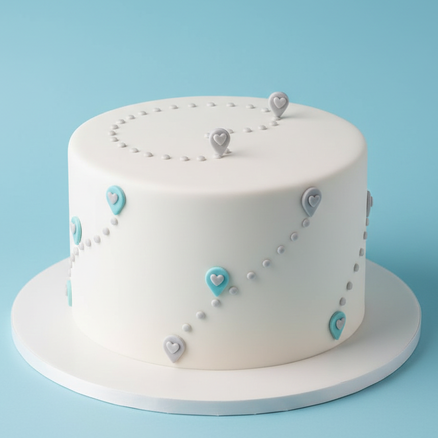 From Here to There Cake