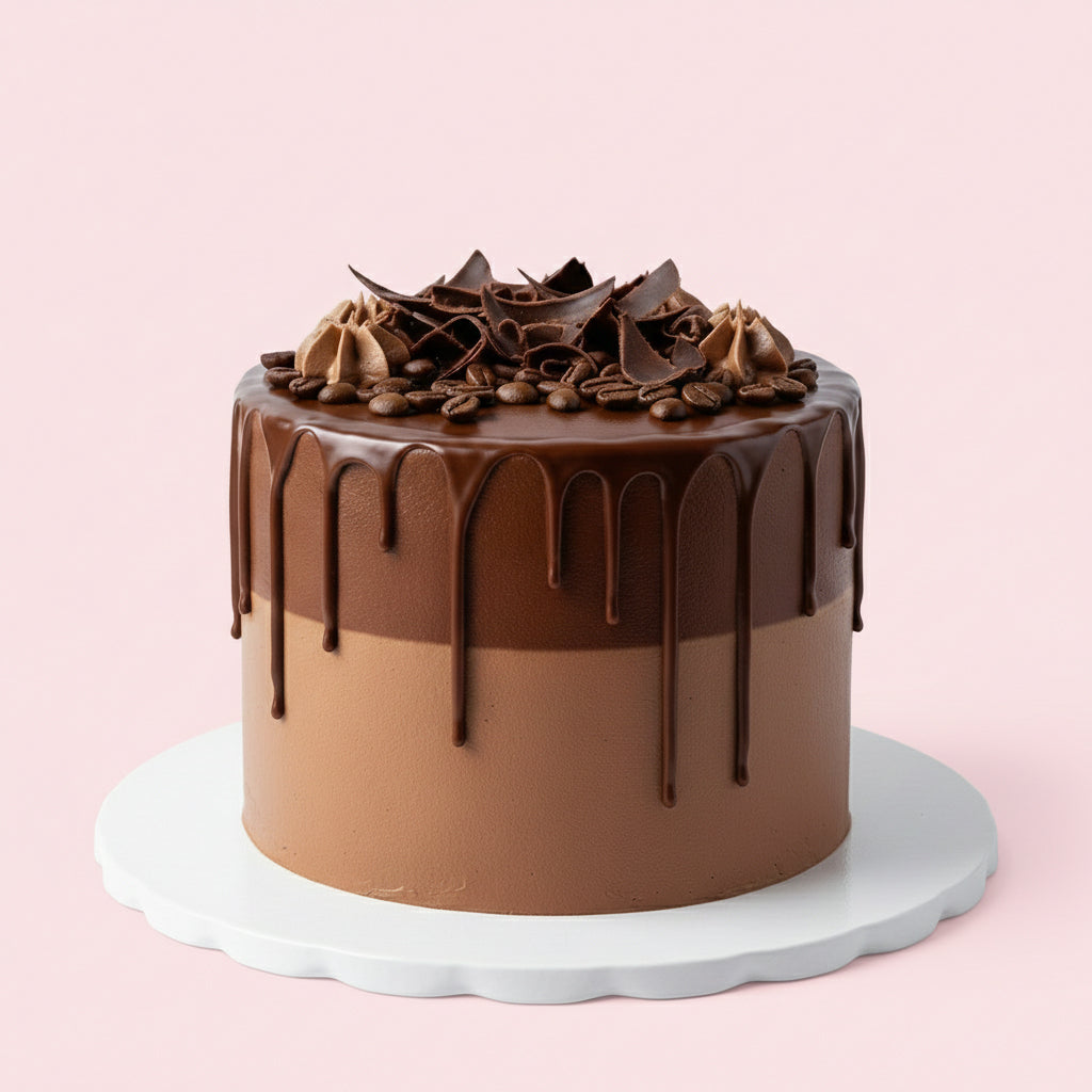Mocha Fudge Fantasy Drip Cake