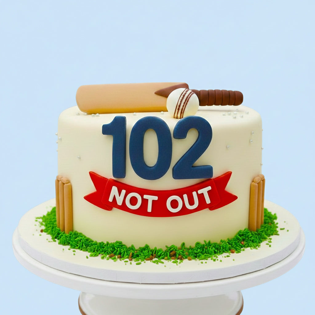 102 Not Out Cricket Cake