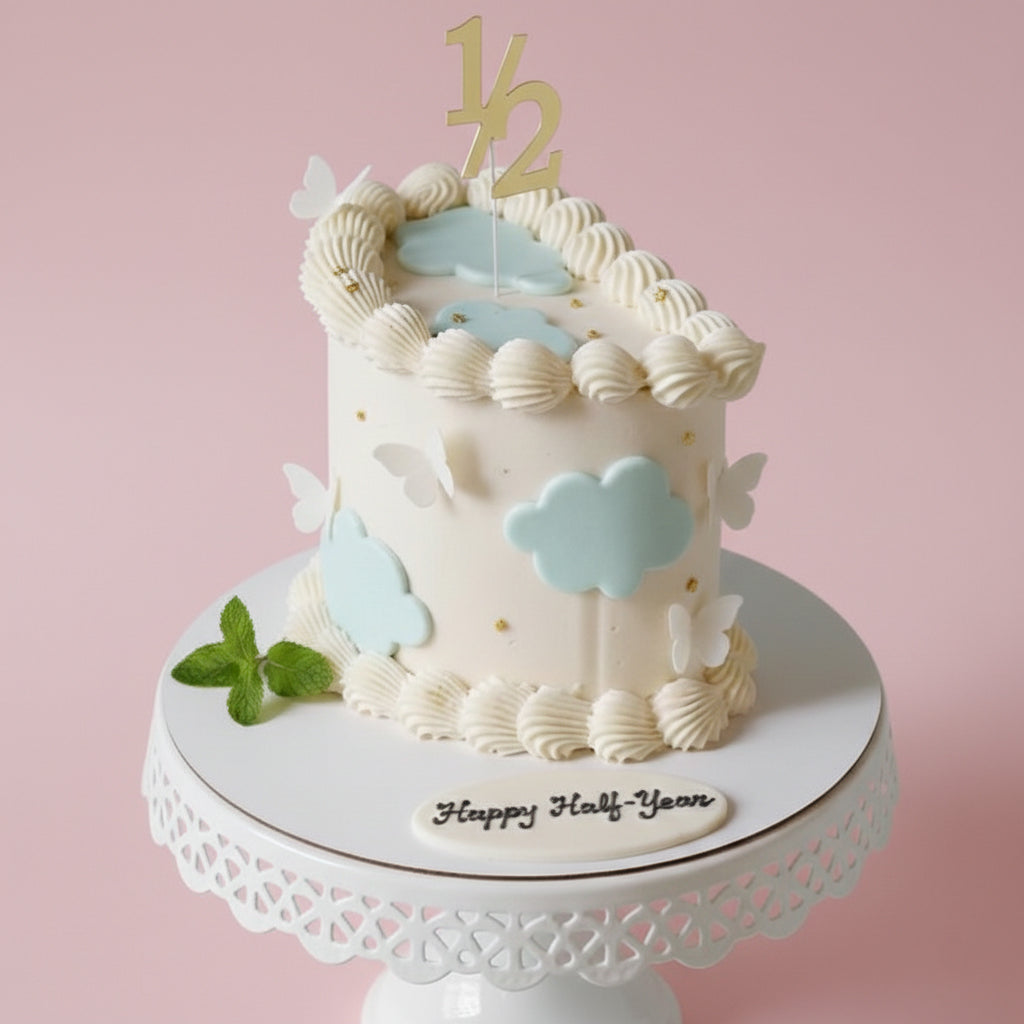 Tiny Milestone Cream Dream Cake
