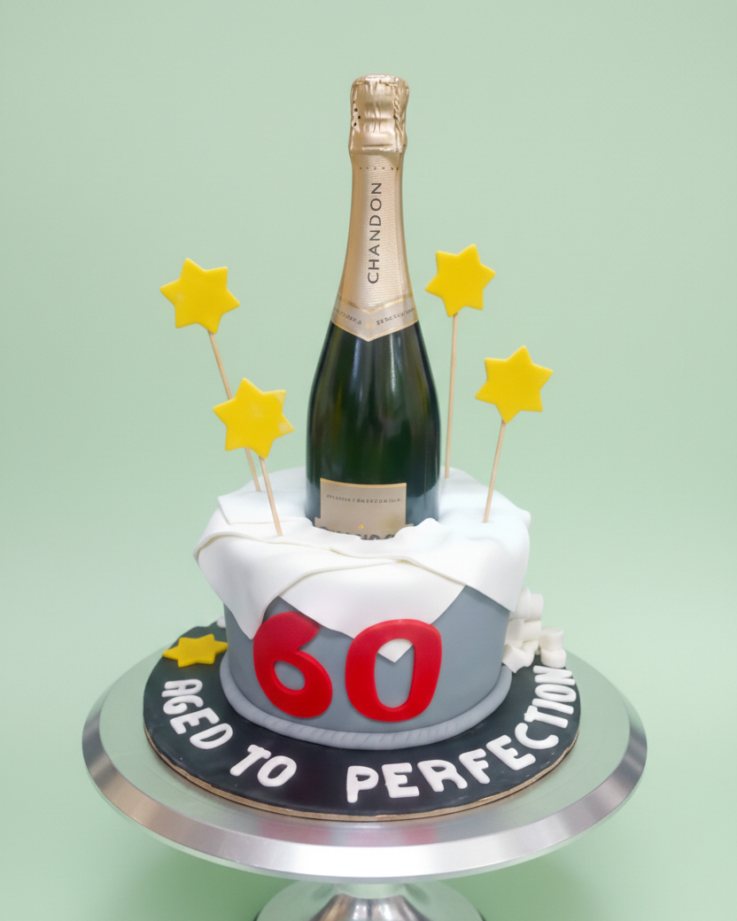 Champagne Star Celebration Cake