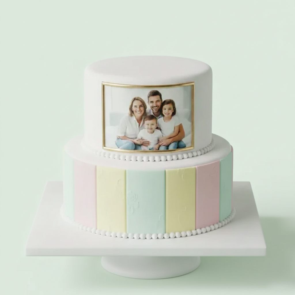 Joyful Frame Photo Cake