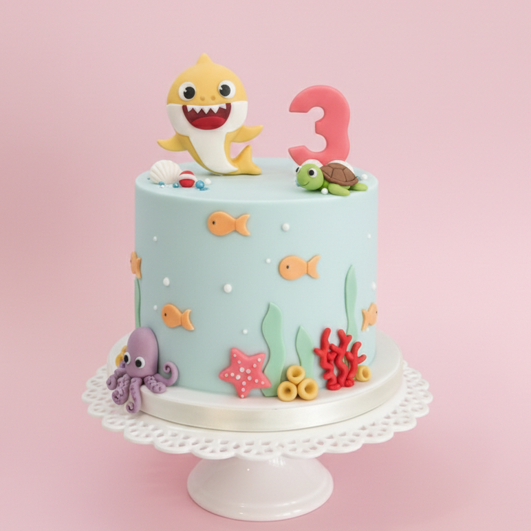 Baby Shark’s 3rd Birthday Cake