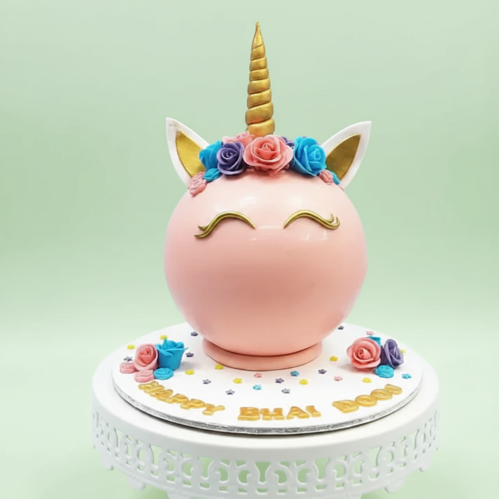 Peach with Unicorn Cake