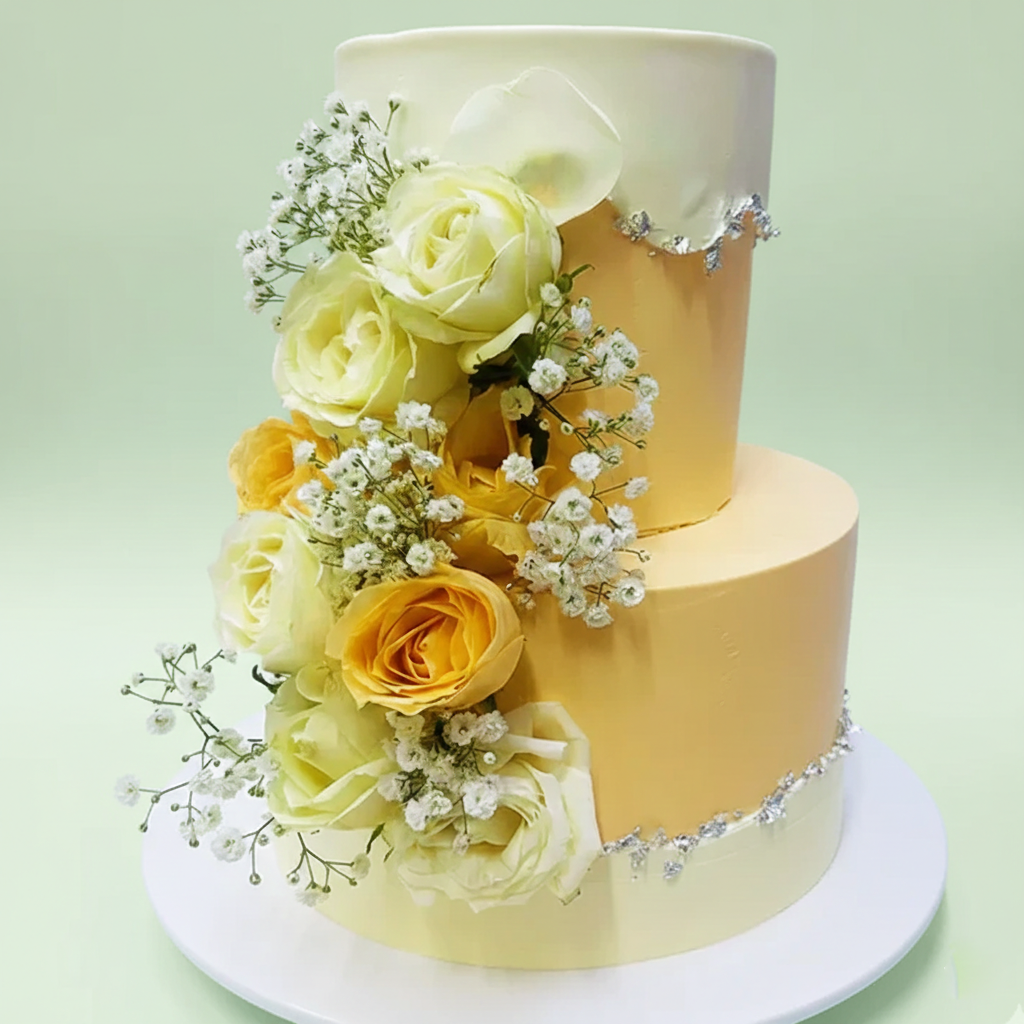 Yellow rose delight cake