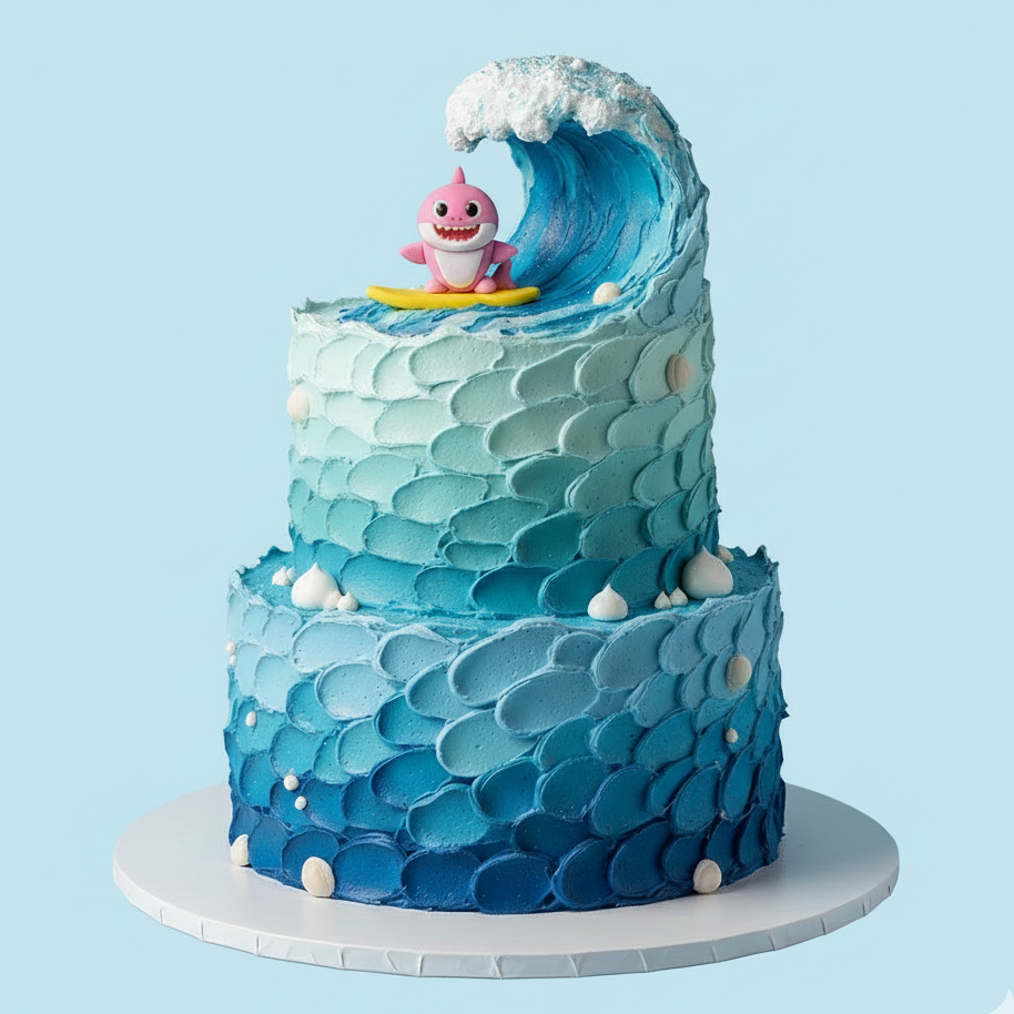 Baby Shark Wave Cake