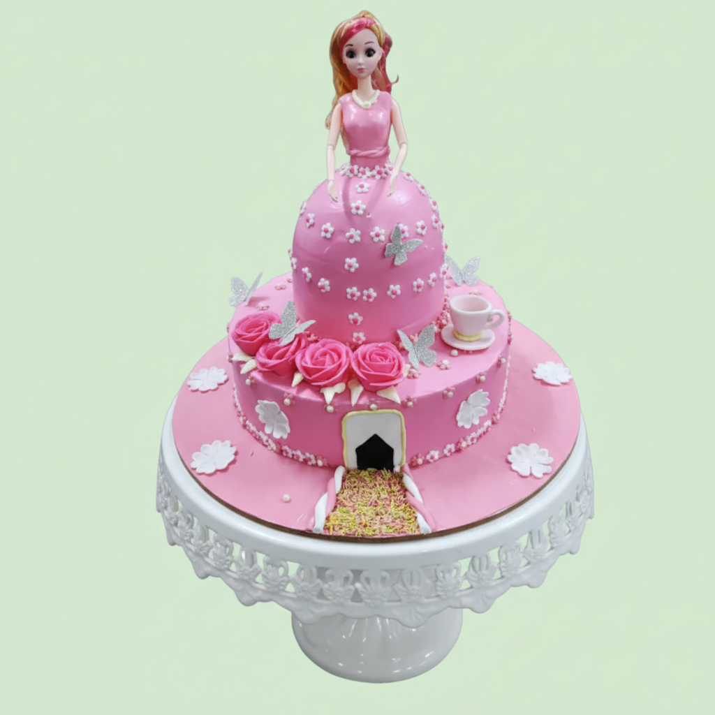 Barbie Pink Gown Cake