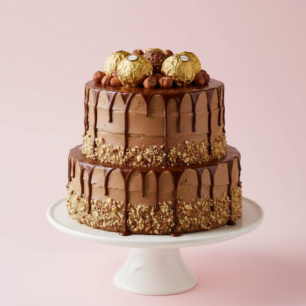 Chocolate Hazelnut Layer Drip Cake