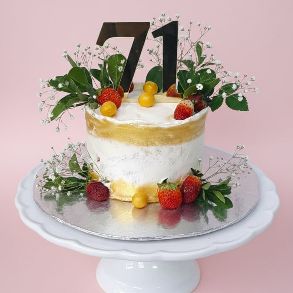 Elegant Fruit Garden Cake
