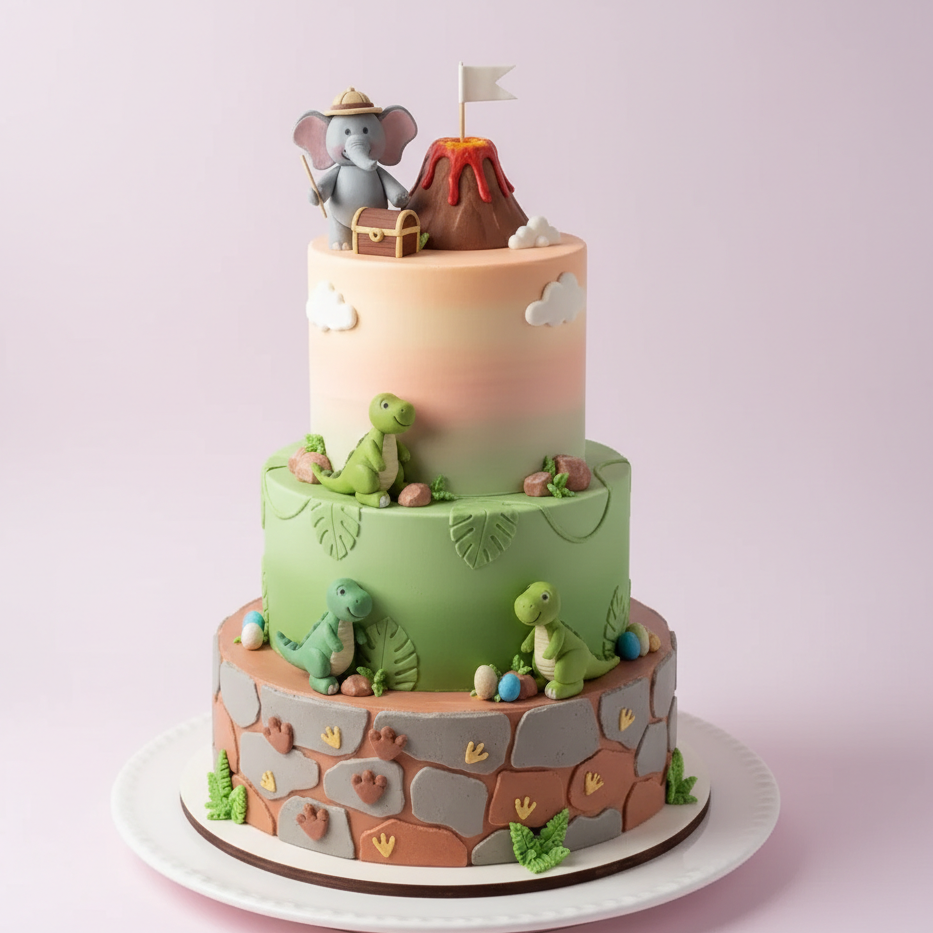 Dino Land Adventure Cake