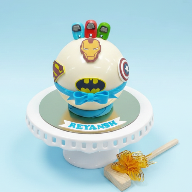 Multicolor Astronauts Globe Cake