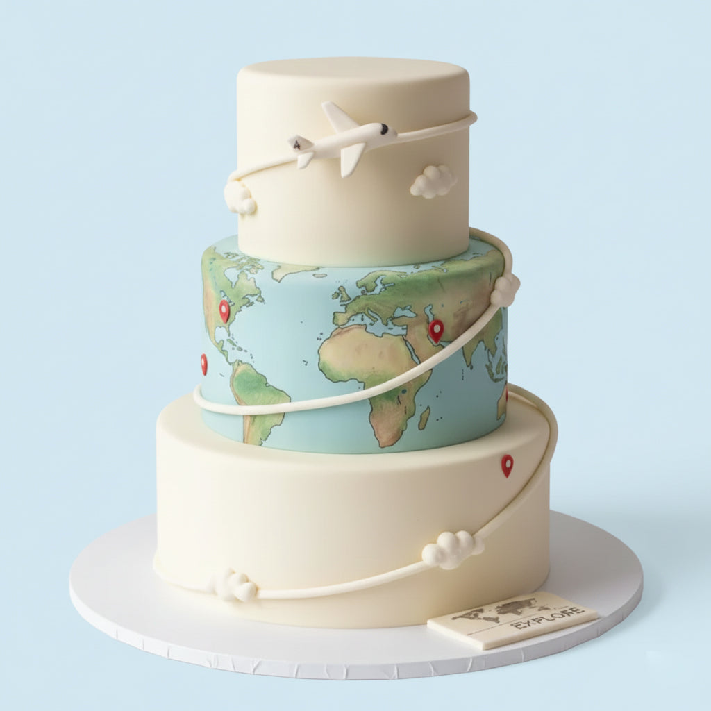 Pilot World Route Cake