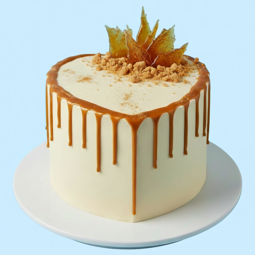 Vanilla Caramel Crunch Cake