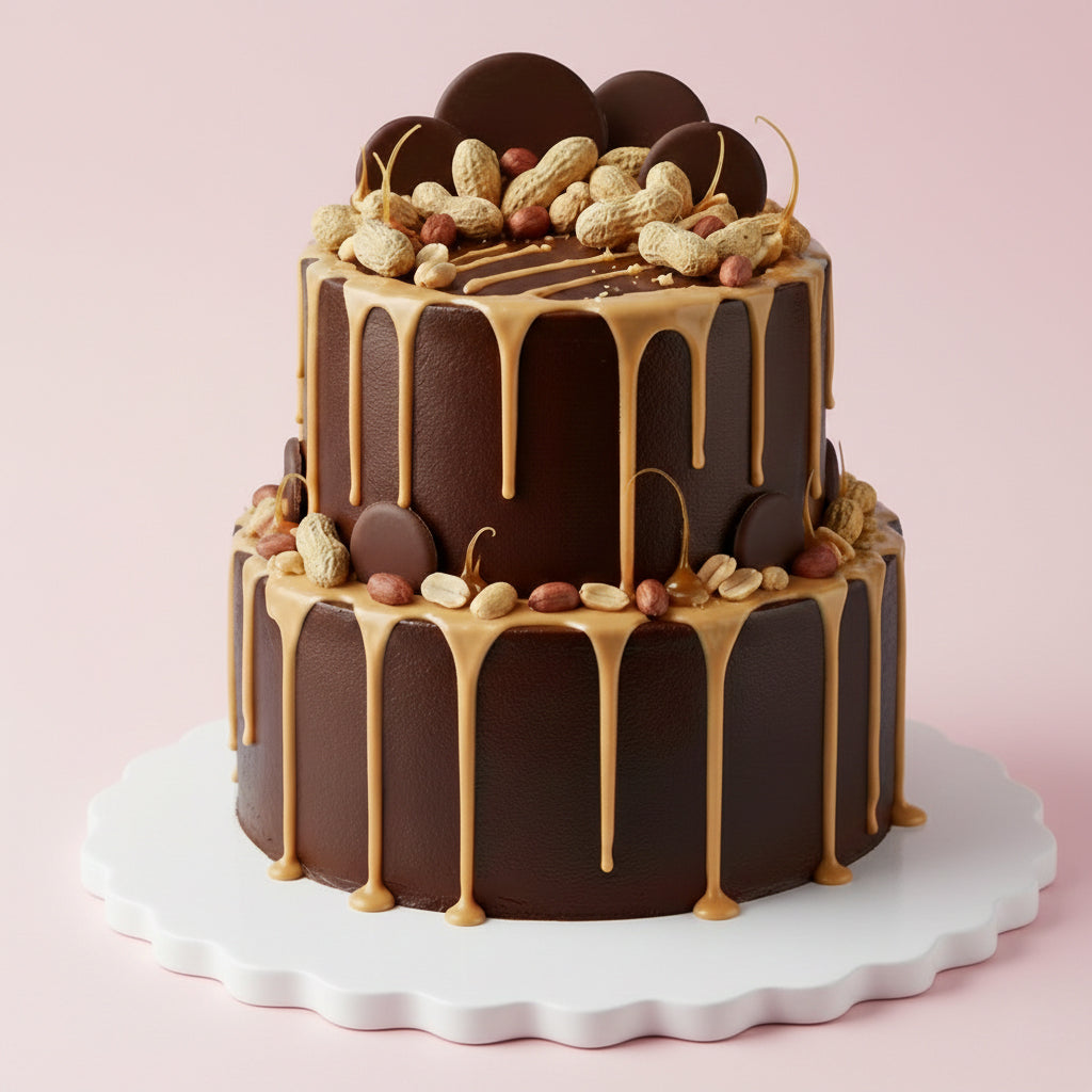 Chocolate Peanut Butter Drip Cake