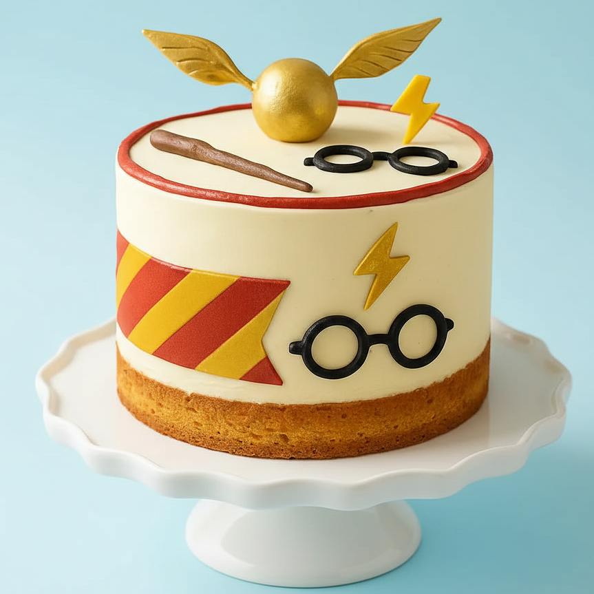 Gryffindor Lightning Spell Cake