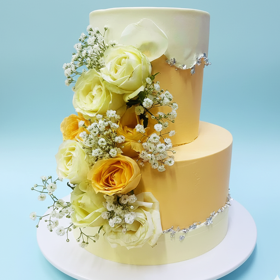 Yellow rose delight cake