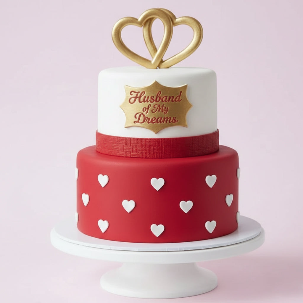 Classic Red Love Husband Cake