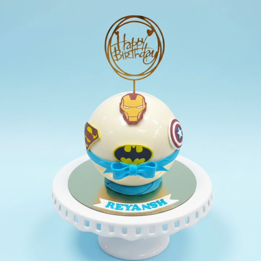 Ironman Sign Globe Cake