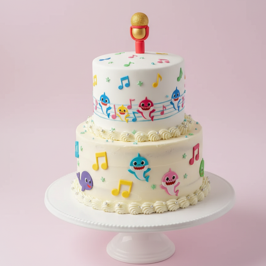 Baby Shark Music Cake