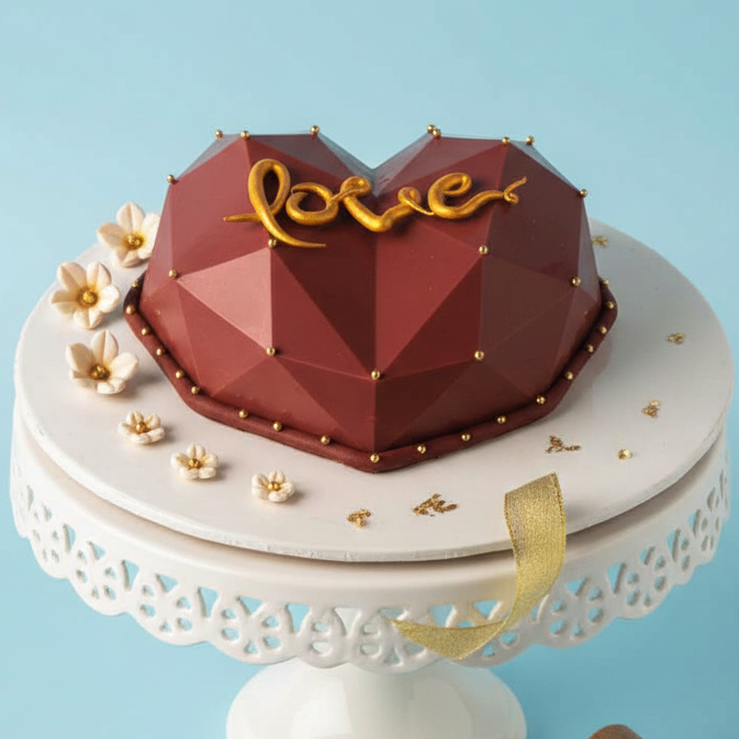 Red Heart Pinata Cake