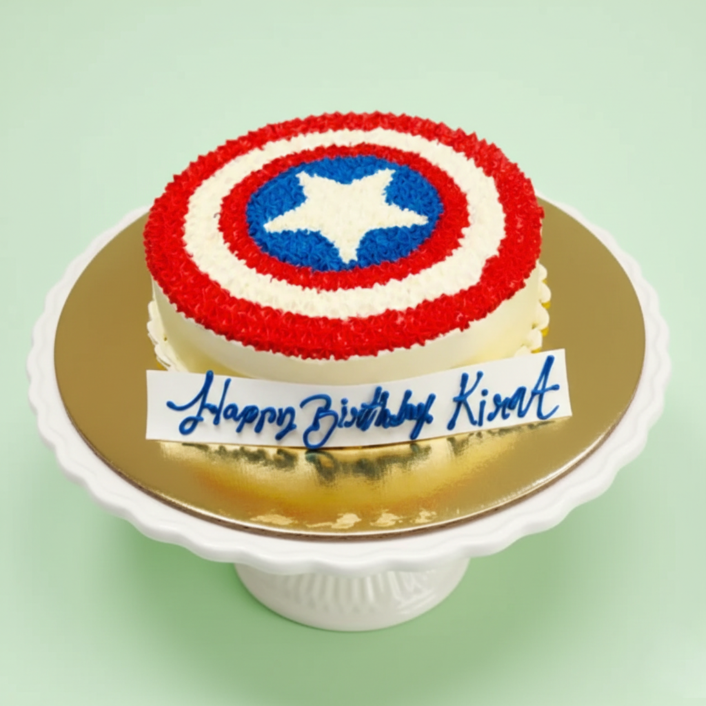 Captain Shield Superhero Cake