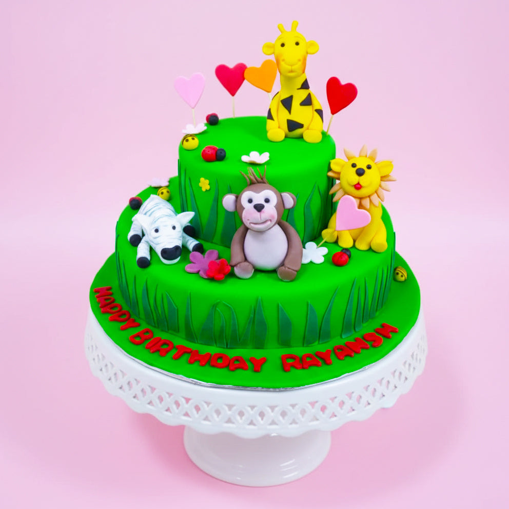 Safari Jungle Friends Cake