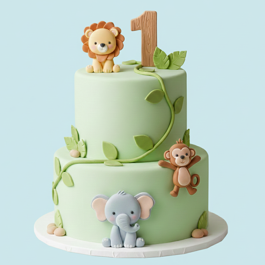 One Jungle Baby Cake