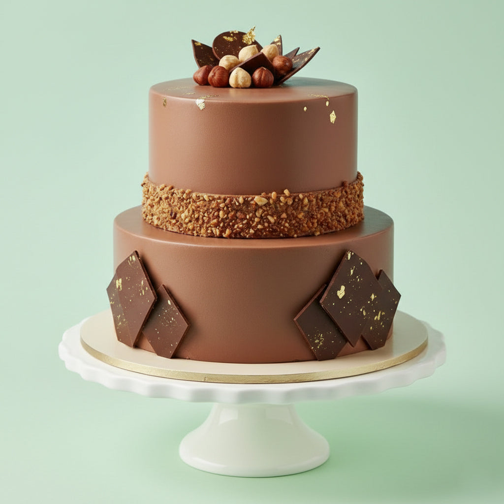 Hazelnut Praline Chocolate Cake