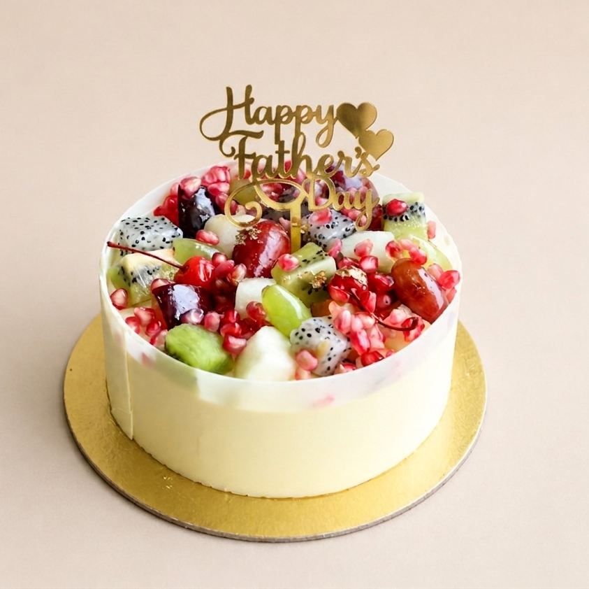 Father's Day Fruit Gateau Cake