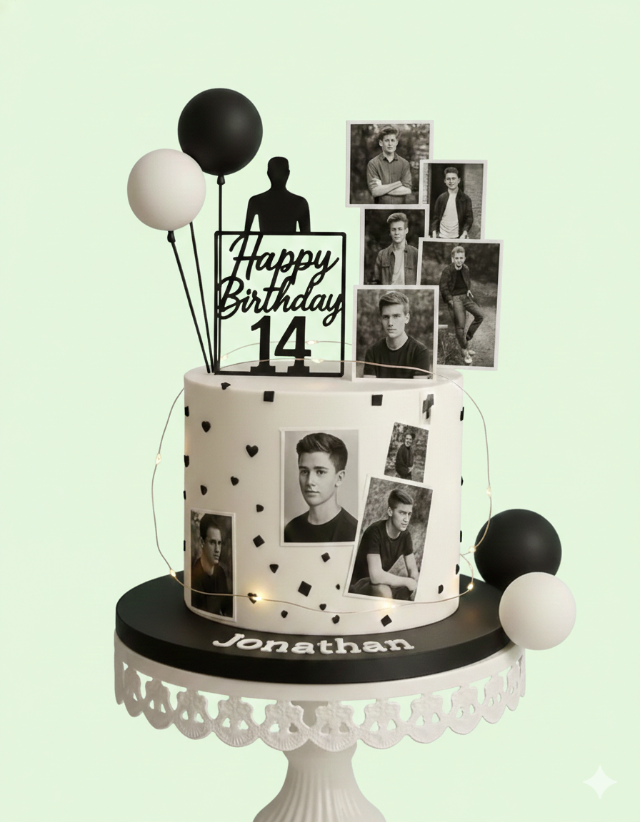 Monochrome Moments Cake
