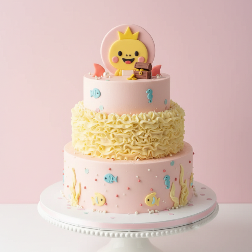 Pinkfong Shark Family Cake