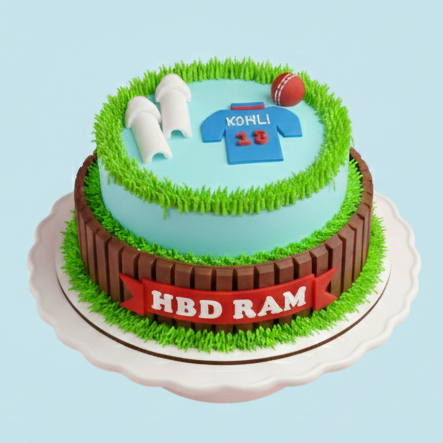 Green Field Cricket Cake