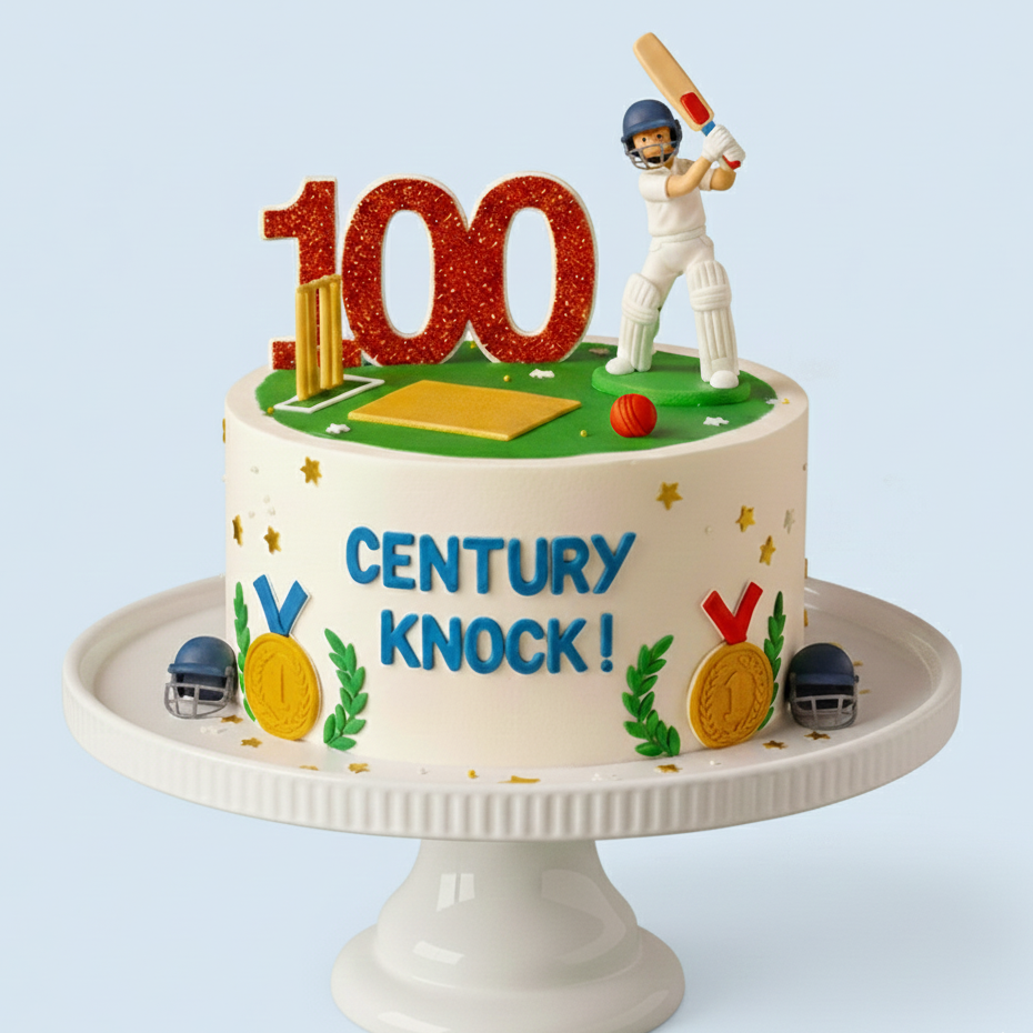 Century Celebration Cricket Cake