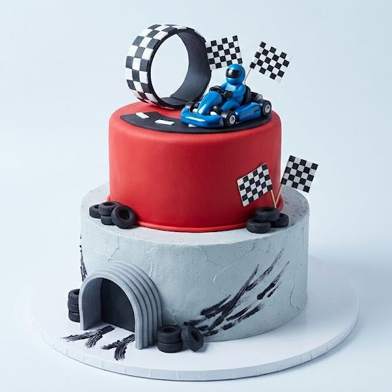 Go-Kart Tunnel Cake