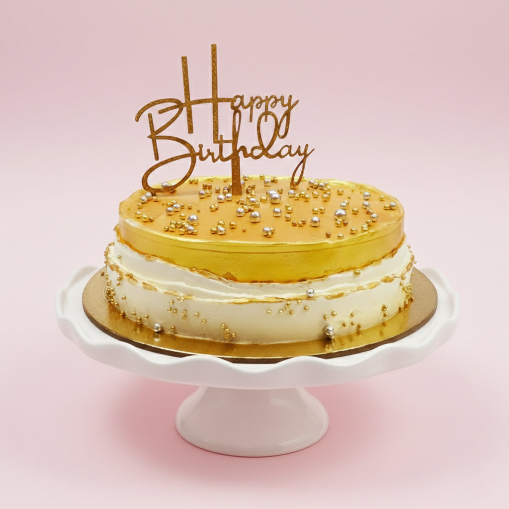 Golden Birthday Cake