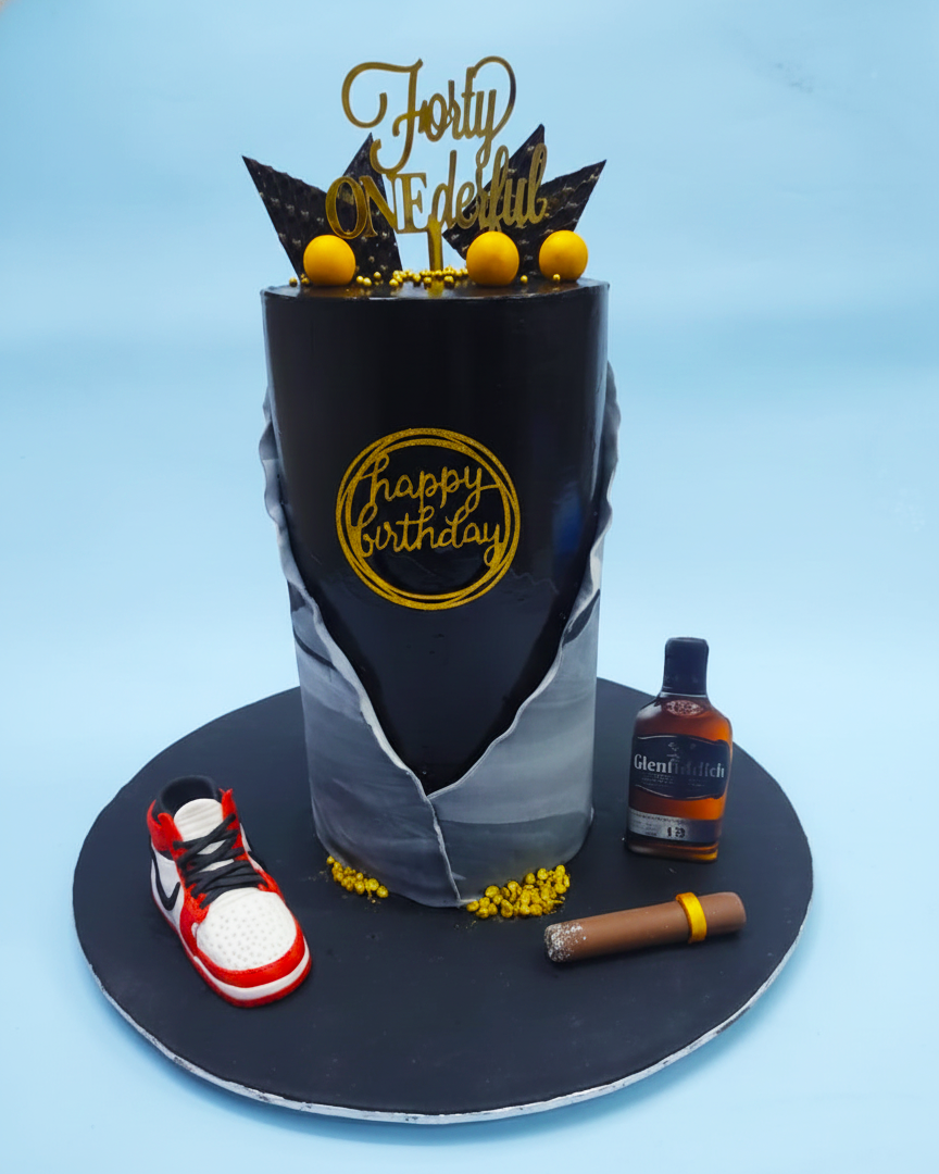 Golden Cheers Premium Bottle Cake