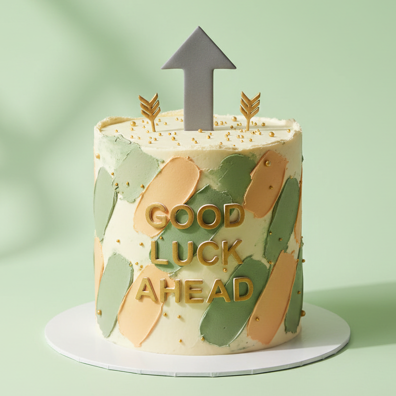 Good Luck Ahead Cake