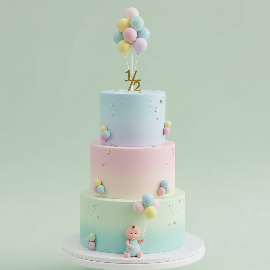Half Balloon Baby Cake