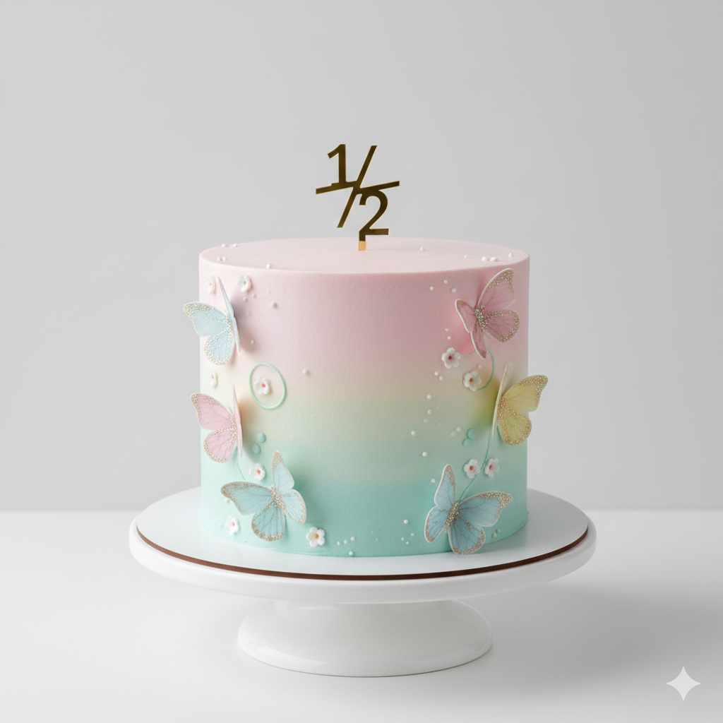 Half Butterfly Baby Cake